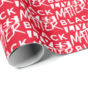 Papier Cadeau Les vies noires sont rouges Noël