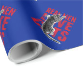 Papier Cadeau Les vrais hommes aiment les chats (Coin rond)