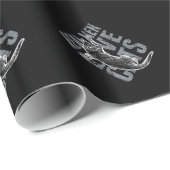 Papier Cadeau Les vrais hommes aiment les chats en Grunge Style (Coin rond)