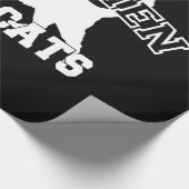 Papier Cadeau Les vrais hommes aiment les chats Silhouette blanc (Coin)