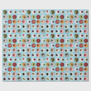 Papier Cadeau Les yeux arc-en-ciel brodés
