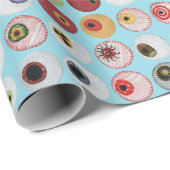 Papier Cadeau Les yeux arc-en-ciel brodés (Coin rond)