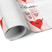 Papier Cadeau Lesbiennes amoureuses Doigts Les gens être à moi V (Coin rond)