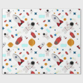 Papier Cadeau L'espace extra-atmosphérique pour enfants et Motif (Plat)