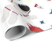 Papier Cadeau L'espace extra-atmosphérique pour enfants et Motif (Coin rond)