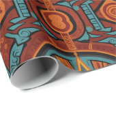 Papier Cadeau L'esprit andin péruvien : l'essence du chakana (Coin rond)