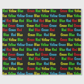 Papier Cadeau L'essai de Stroop (foncé) (Plat)