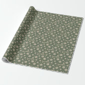 Papier Cadeau Let It Snow Holiday Wrapping Paper - Green (Déroulé)