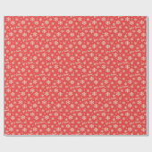 Papier Cadeau Let It Snow Holiday Wrapping Paper - Red (Plat)