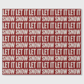 Papier Cadeau Let It Snow Retro Family Christmas Matching  (Plat)