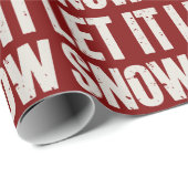 Papier Cadeau Let It Snow Retro Family Christmas Matching  (Coin rond)