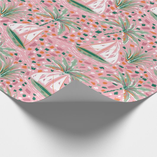 Papier Cadeau L'été en voilier Palm Trees (Coin)