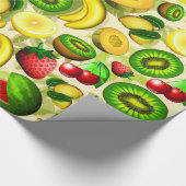 Papier Cadeau L'été porte des fruits papier juteux de (Coin)