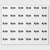 Papier Cadeau Let's Rock Guitare Style musical Rock (Plat)