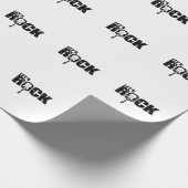 Papier Cadeau Let's Rock Guitare Style musical Rock (Coin)