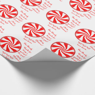 Papier Cadeau Lettre à bonbons de menthe de Père Noël Noël Noël 