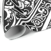 Papier Cadeau Lettre A Monogramme Médiéval Art Nouveau (Coin rond)