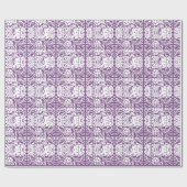 Papier Cadeau LETTRE Abstraite Motif design Art violet (Plat)