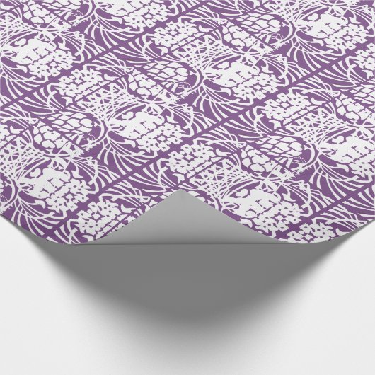 Papier Cadeau LETTRE Abstraite Motif design Art violet (Coin)