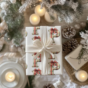 Papier Cadeau Lettre actuelle P Noël