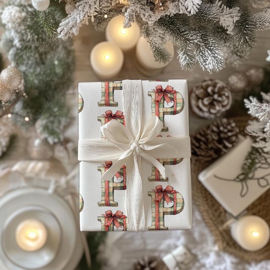 Papier Cadeau Lettre actuelle P Noël