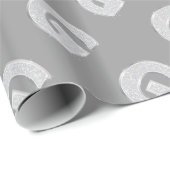 PAPIER CADEAU LETTRE ARGENT G (Coin rond)