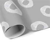 PAPIER CADEAU LETTRE ARGENT O (Coin rond)