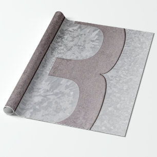Papier Cadeau lettre B Brown et grise