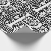 Papier Cadeau Lettre B Monogramme médiéval Art Nouveau (Coin)