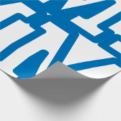 PAPIER CADEAU LETTRE BLEUE VARIABLE M MONO