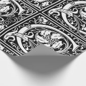 Papier Cadeau Lettre C Monogramme médiéval Art Nouveau (Coin)