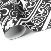 Papier Cadeau Lettre C Monogramme médiéval Art Nouveau (Coin rond)