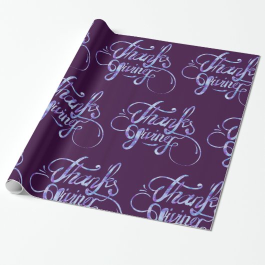 Papier Cadeau Lettre colorée - Thanksgiving (Déroulé)