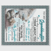 Papier Cadeau Lettre Customisée À Ma Petite-Fille De Grand-Mère (Plat)