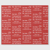 Papier Cadeau lettre drôle de Père Noël d'enveloppe de cadeau de (Plat)