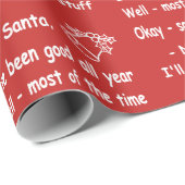 Papier Cadeau lettre drôle de Père Noël d'enveloppe de cadeau de (Coin rond)