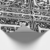 Papier Cadeau Lettre E Monogramme médiéval Art Nouveau (Coin)