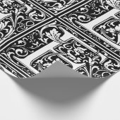 Papier Cadeau Lettre E Monogramme médiéval Art Nouveau (Coin)