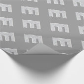 PAPIER CADEAU LETTRE ÉCLAIRAGE D'ARGENT E (Coin)