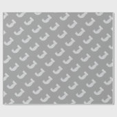 PAPIER CADEAU LETTRE ÉCLAIRAGE D'ARGENT J (Plat)