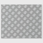 PAPIER CADEAU LETTRE ÉCLAIRAGE EN ARGENT S (Plat)