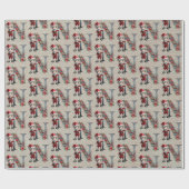 Papier Cadeau LETTRE Festive D'Elfe De Noël Mignonne N (Plat)