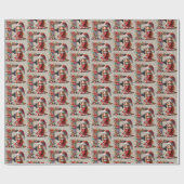 Papier Cadeau LETTRE Festive DES JEUX DE Noël F (Plat)