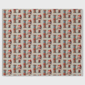 Papier Cadeau LETTRE Festive Joyeuse Elfe de Noël H (Plat)