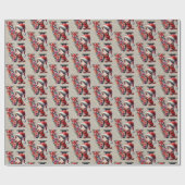 Papier Cadeau LETTRE Festive Joyeuse Elfe de Noël V (Plat)