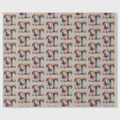 Papier Cadeau LETTRE Festive T Joyeux elfe de Noël (Plat)