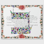 PAPIER CADEAU LETTRE HÉBRAÏQUE PARI (Plat)