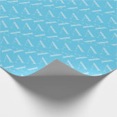 Papier Cadeau Lettre initiale A, Aqua Blue (Coin)