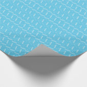 Papier Cadeau Lettre initiale A, Aqua Blue (Coin)