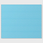Papier Cadeau Lettre initiale A, Aqua Blue (Plat)